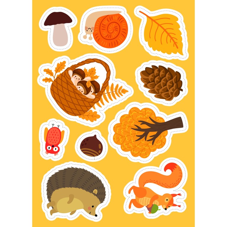 Stickers et Activities. L'automne