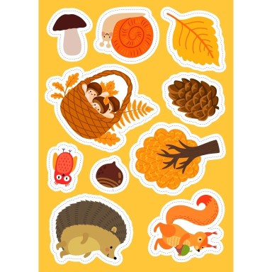 Stickers et Activities. L'automne