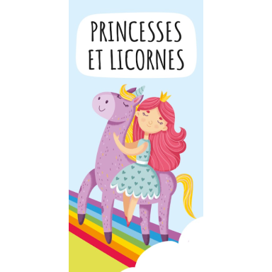 Livre et puzzle. Princesses et licornes