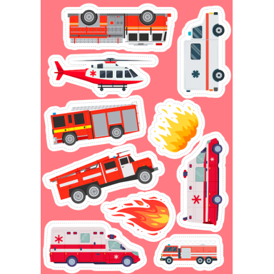 Stickers et activités. Les véhicules