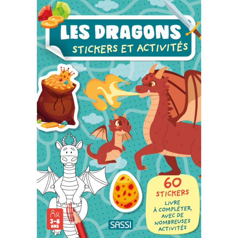 Stickers et activités. Le dragons