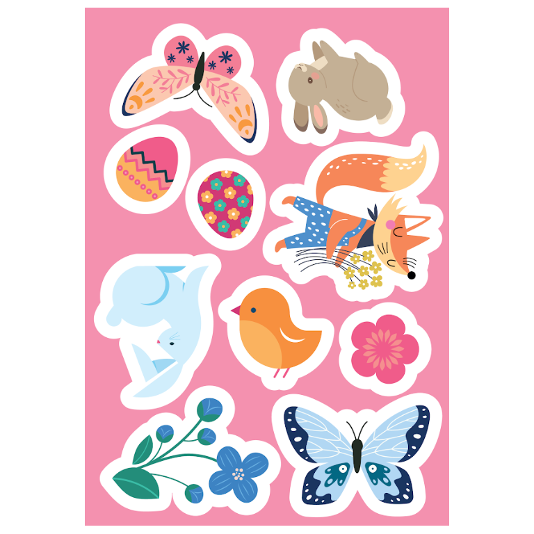 Stickers et activités. Le printemps