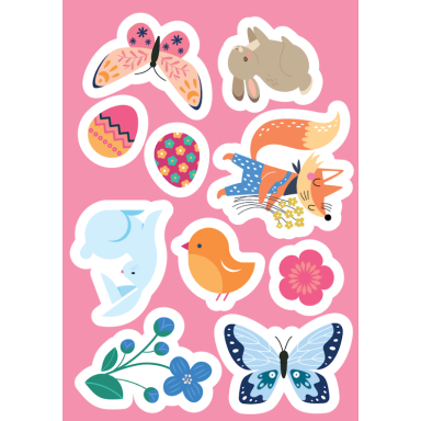 Stickers et activités. Le printemps