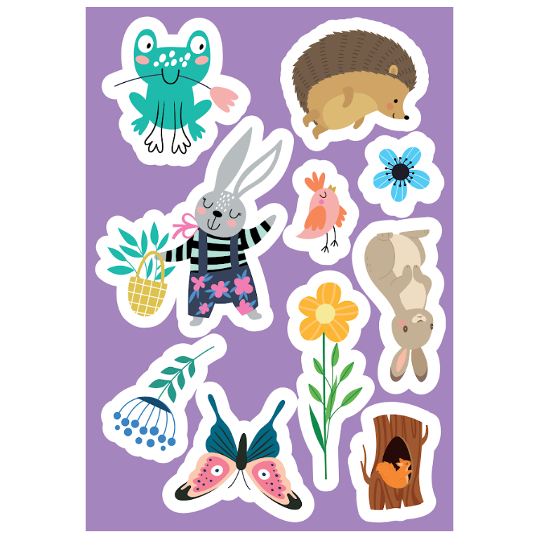 Stickers et activités. Le printemps