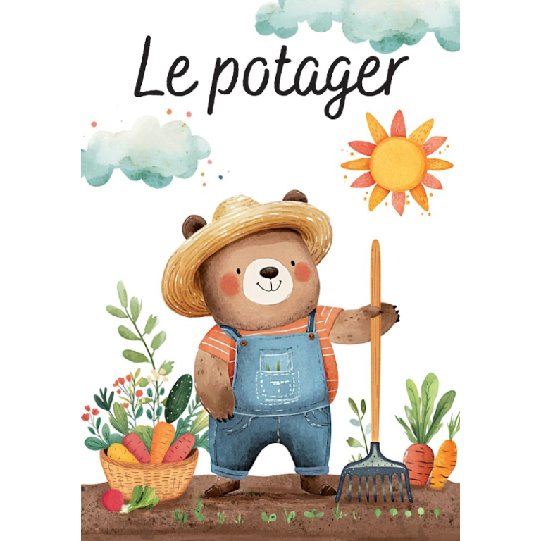 Puzzle magique à l'eau. Le potager