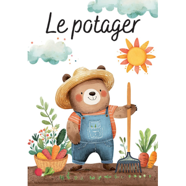 Puzzle magique à l'eau. Le potager