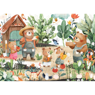 Puzzle magique à l'eau. Le potager