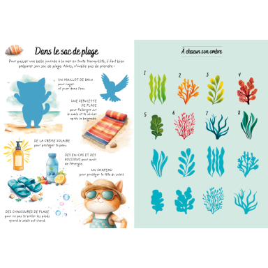 Livres d'activités. Les vacances à la mer