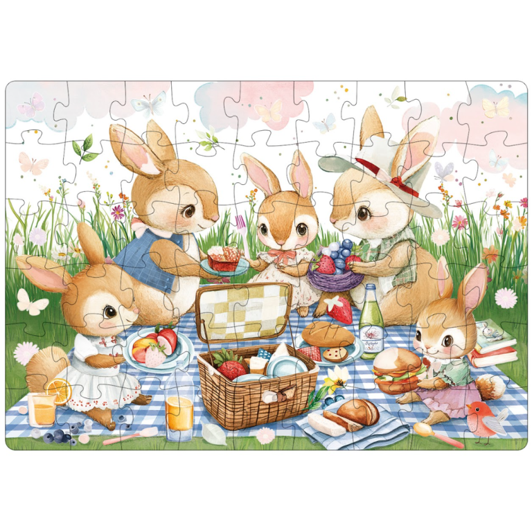 Magique puzzle à l'eau. Le pique-nique