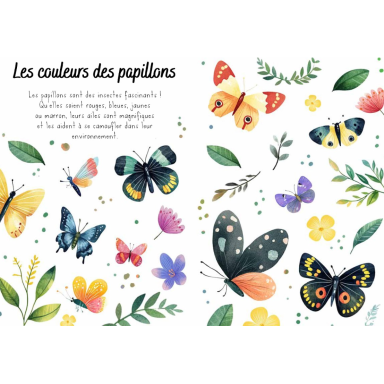 Puzzle magique à l'eau. Les papillons