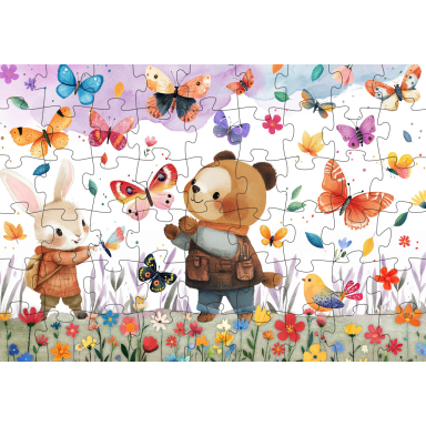 Puzzle magique à l'eau. Les papillons