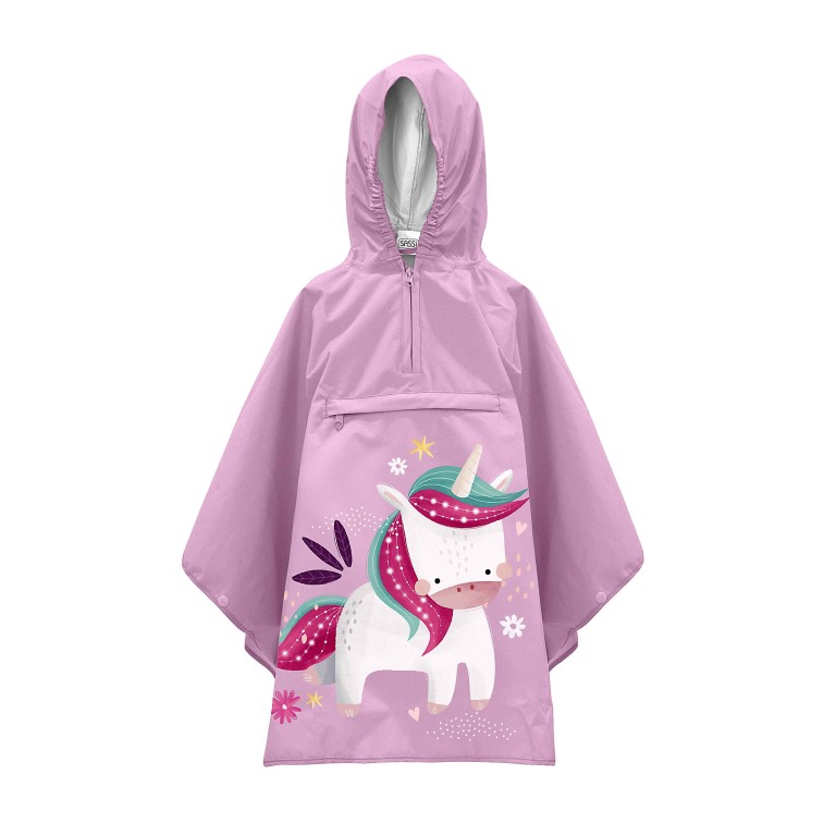 Kids Rain Poncho - Sparkly the Unicorn