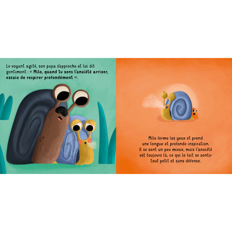 Milo l'escargot. Que d'anxiété !