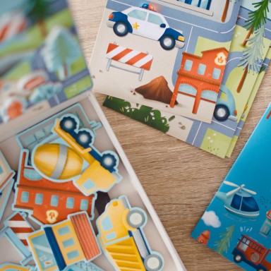 Magnetic box set. Vehicles