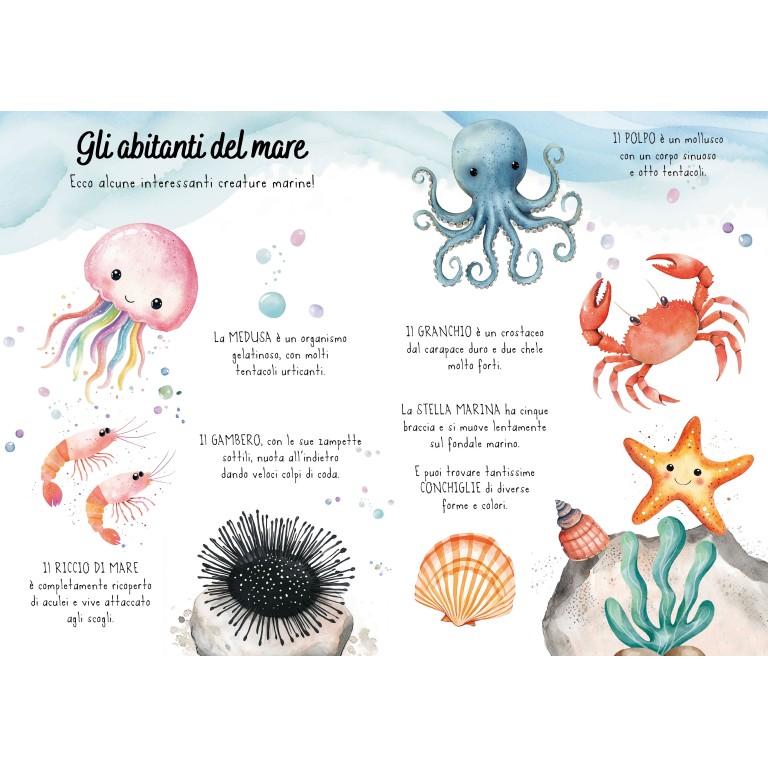 Magico puzzle ad acqua. Il mare