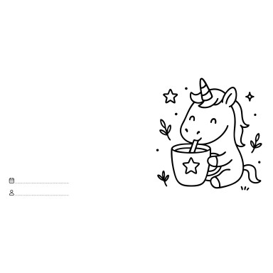 Let's colour. Les licornes