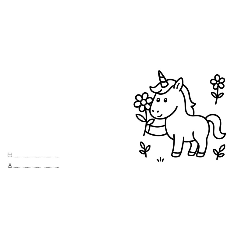 Let's colour. Les licornes