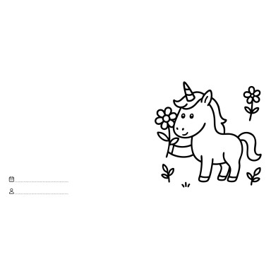 Let's colour. Unicorni