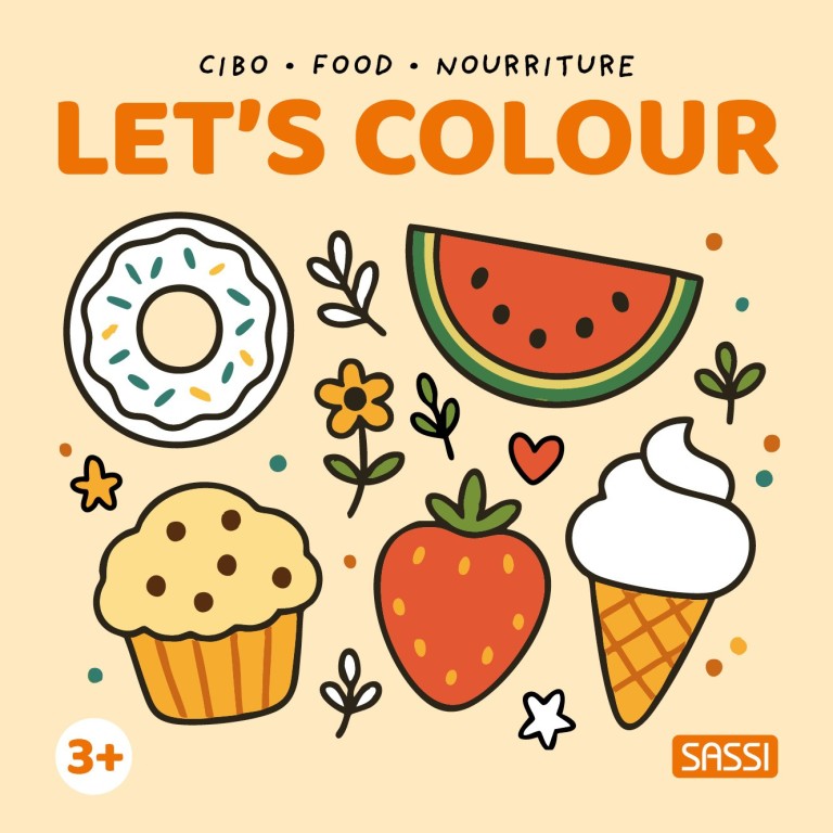 Let's colour. Food