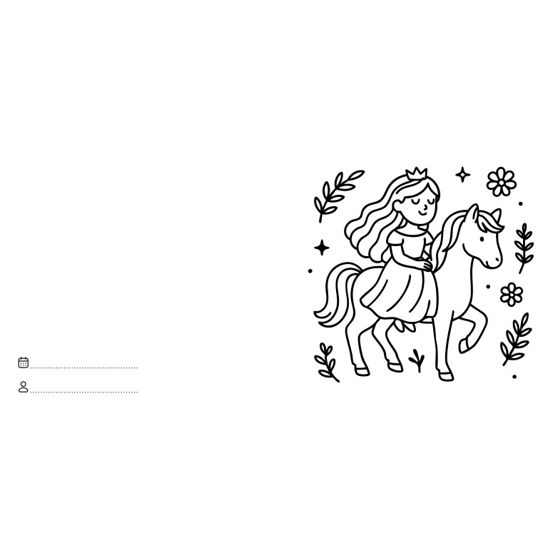 Let's colour. Les princesses