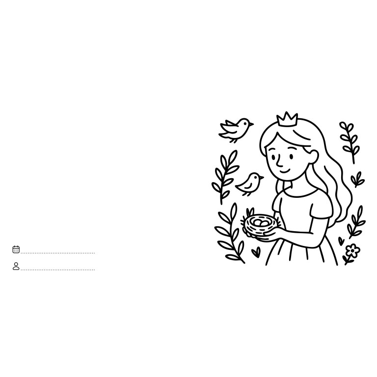 Let's colour. Les princesses