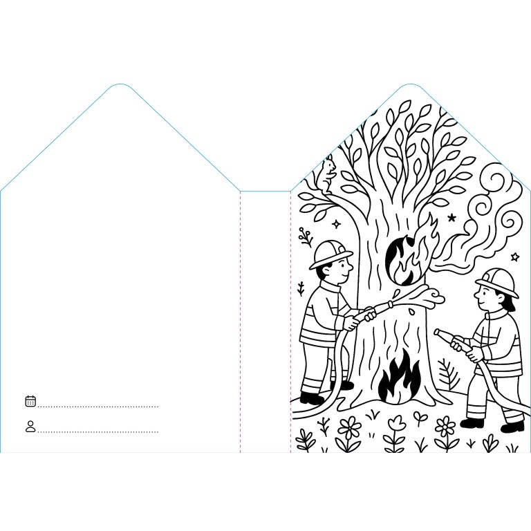 Colouring Books. Les pompiers