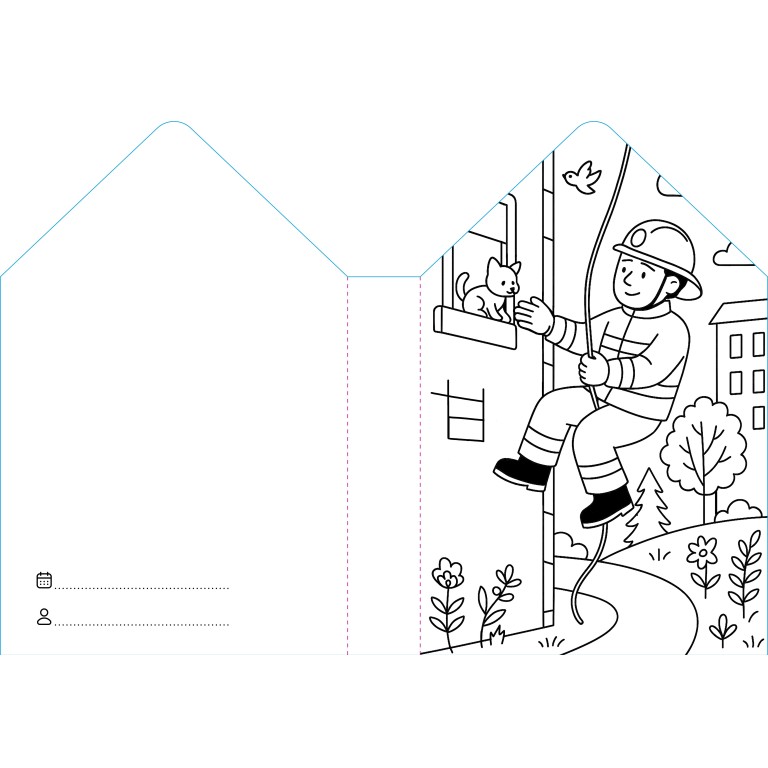 Coloring Books. Les pompiers