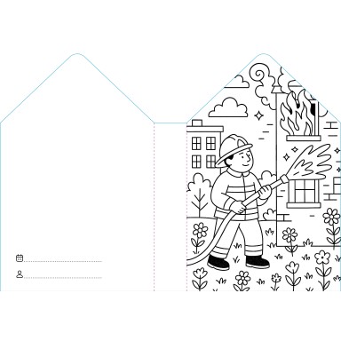 Colouring Books. Les pompiers