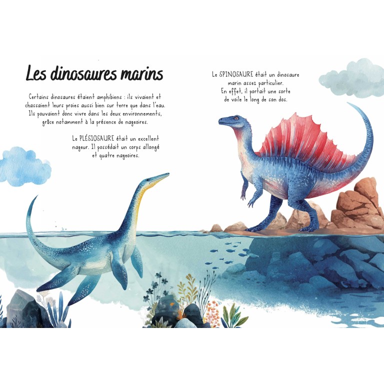 Puzzle magique à l'eau. Les dinosaures