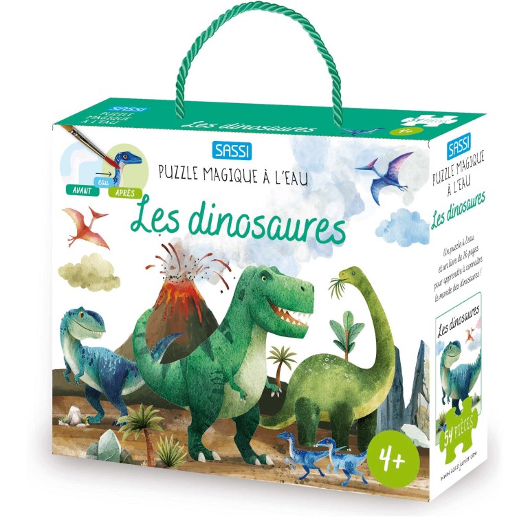 Puzzle magique à l'eau. Les dinosaures