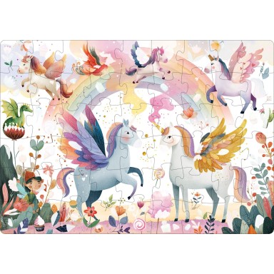 Puzzle magique à l'eau. Les licornes
