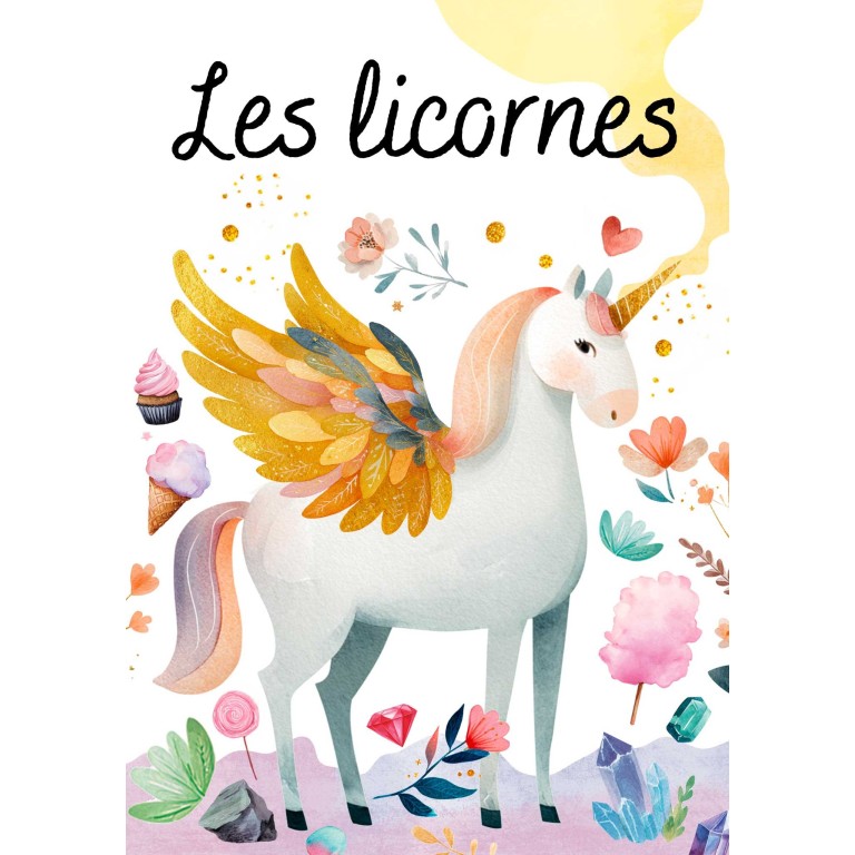 Puzzle magique à l'eau. Les licornes