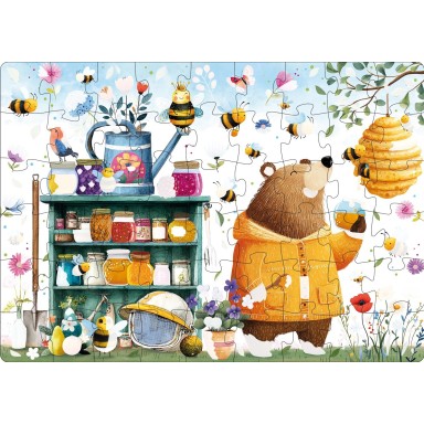 Puzzle magique à l'eau. Les abeilles