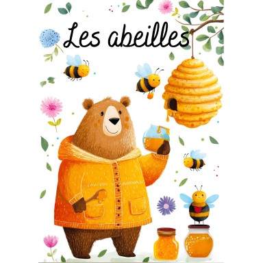 Puzzle magique à l'eau. Les abeilles