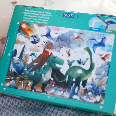 Puzzle magique à l'eau. Les dinosaures