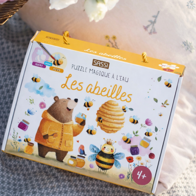Puzzle magique à l'eau. Les abeilles