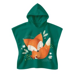 Poncho de bain pour enfants - Crunchy le renard