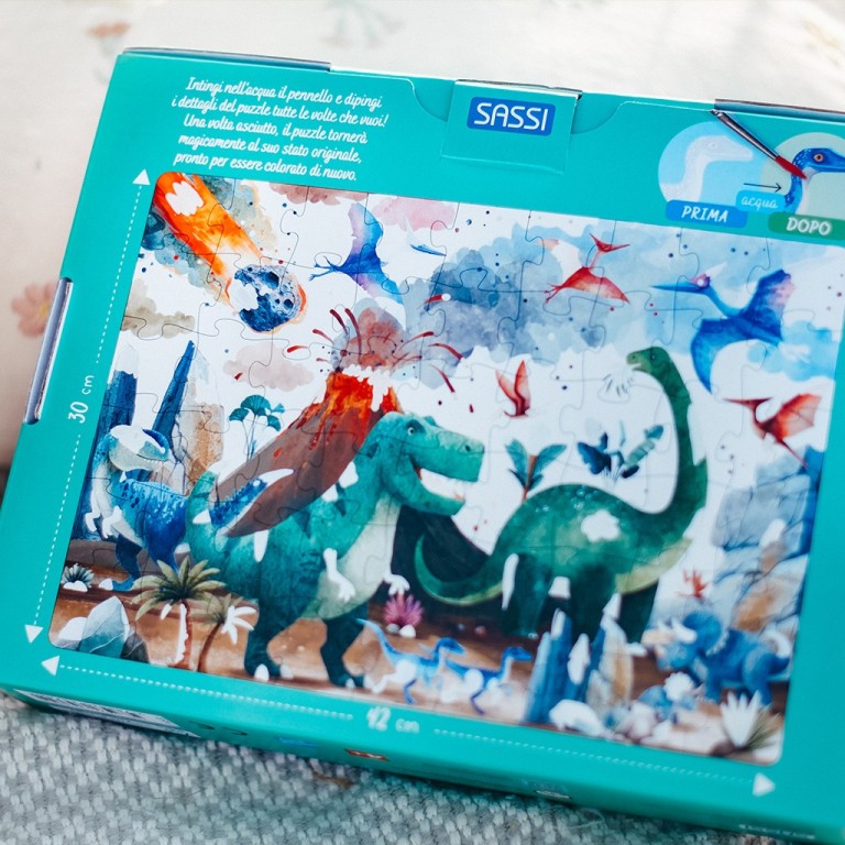 Magico puzzle ad acqua. I dinosauri