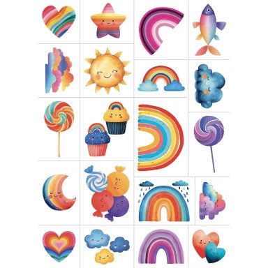 Tatouages - Arc-en-ciel magique