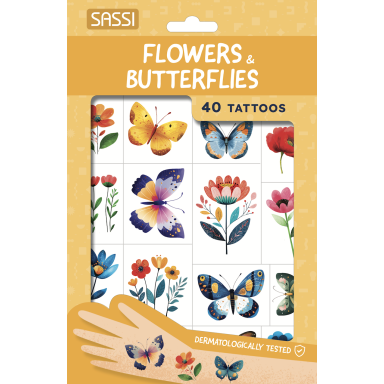 Tatouages - Fleurs et papillons