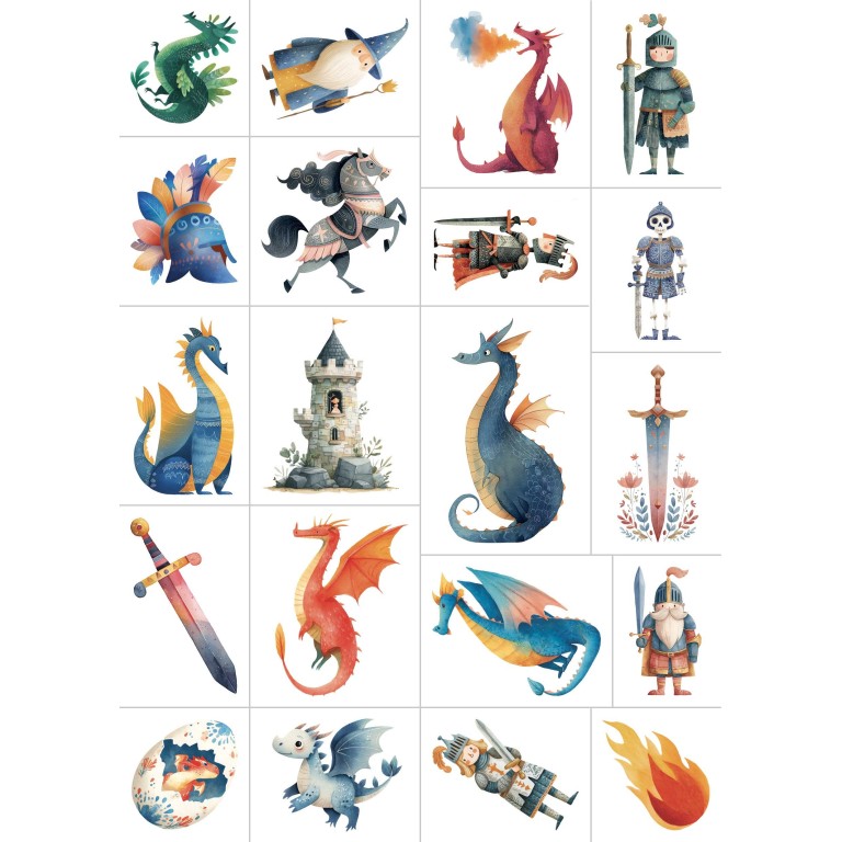 Tatouages - Chevaliers et dragons