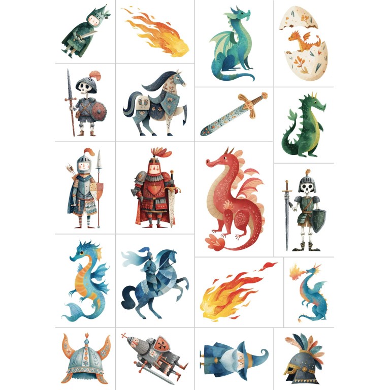 Tattoos - Knights and Dragons