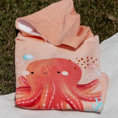 Poncho de bain pour enfants - Slurpy le pieuvre