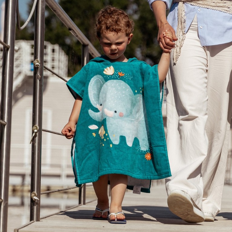 Kids Rain Poncho - Cracky the Dinosaur