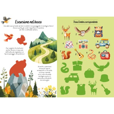 Sticker e attività. La montagna