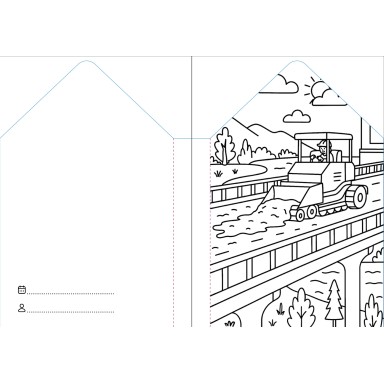 Colouring Books. The construction site