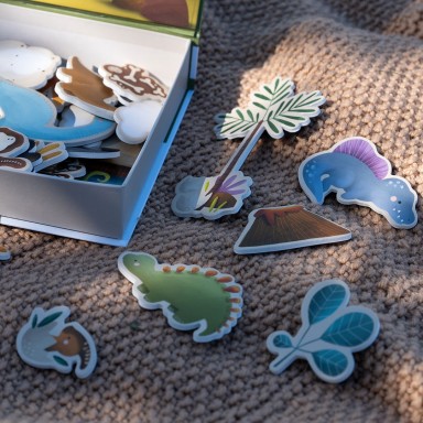 Magnetic box set. Les dinosaures