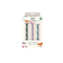 Set Penne Gel Cancellabili – Volpe, Unicorno e Orso