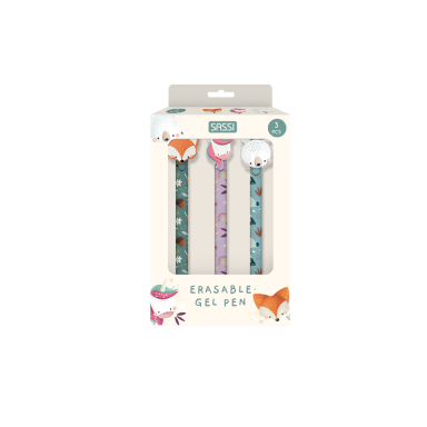 Set Penne Gel Cancellabili – Volpe, Unicorno e Orso