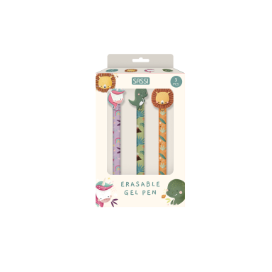 Stylos Gel Effaçables – Dinosaure, Licorne & Lion